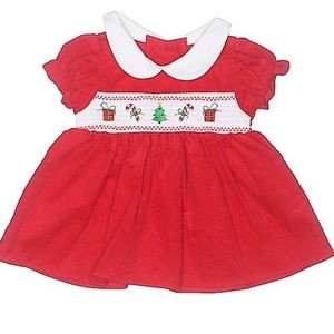 Goodlad Boutique Smocked Christmas Dress Sz. 6 M